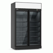 Vitrine réfrigérée murale  Négative 2 Portes Noir INS-1000F BL 1253mm Profondeur: 710mm Combisteel