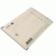 Airpro boîte de 100 pochettes à bulles d'air en kraft blanc, fermeture auto-adhésive, format 18 x 26,5 cm