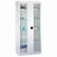 Armoire 2 portes battantes vitrées 800 x 410 x h1800 mm