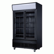 Armoire à boissons positive Noir 2 portes battantes 800L CUISTANCE