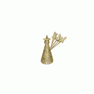 Aulica Piques apéritif étoile dorés - lot de 6 - doré 128702