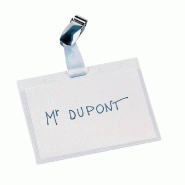 Badges à clips - 60x90mm - Livrés par 25
