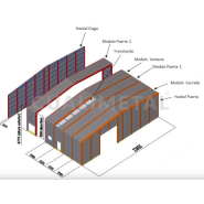 Bâtiment métallique démontable et pliable en kit Plenave 24.7 - structure modulaire pour entrepôt industriel_1