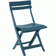 Chaise pliante MIAMI - Bleu minéral GROSFILLEX - Design ergonomique et rangement facile Chaise pliante MIAMI - Bleu minéral GROSFILLEX - Design ergonomique et rangement facile