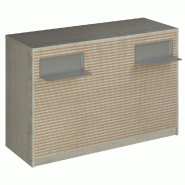 Comptoir Vertigo H T01 dble nat. L150cm - 3 tab.Coulis. 6tab.Amovib - érable