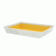 Corbeille carton noël Blanc 36x27x6cm