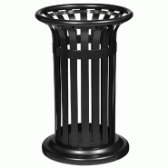 Corbeille urbaine TULIPE 60 Litres à poser ou fixer - Gris Manganèse_0