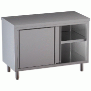Diamond - Table armoire neutre, portes coulissantes - réf. TA107-SA5 - gris AKS-TA107-SA5