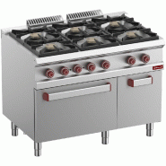 Fourneau 6 feux gaz + four électrique convection gn 1/1 + armoire n... - PG7/6BFEVA11-N
