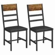 Helloshop26 - Chaises de salle à manger lot de 2 siège de cuisine assise rembourrée cadre en acier ergonomique style industriel pour 12_0004980 - 3 Helloshop26 - Chaises de salle à manger lot de 2 siège de cuisine assise rembourrée cadre en acier ergonomique style industriel pour 12_0004980 - 3