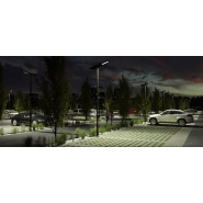 Luminaire d'éclaire public 15680 lumens 80 w pour parking, lotissement, parc et jardin public, voie verte - aospro 12k_1