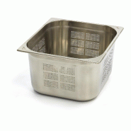 Maxima Récipient gastronorm - 2/3 GN - profondeur 20 cm - acier inoxydable - perforé – 35.3 × 32.5 × 20 cm - AKS-09367673