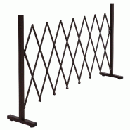 Mendler Barrière en aluminium HWC-K56, Grille à ciseaux Grille de protection, extensible et pivotante en acier 103x31-200x31cm, marron - marron mét