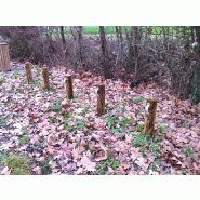 Pack de 5 bornes à velos en bois
