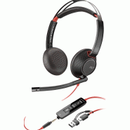 Poly Blackwire 5220 + Adaptateur USB-C/A - Casque - 0197498429441