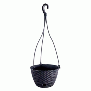 Prosperplast - Jardinière suspendue SPLOFY ROUND W 3 L - 23x23x14,5 cm, coloris Anthracite - gris plastique polypropylène ZA3900