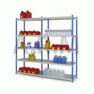 Rayonnage pour le stockage de produits polluants non corrosifs - Rétention FLIP