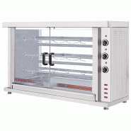 Rôtissoire à poulets électrique avec éclairage, 3 broches pour 12-15 poulets 1320x460x860 mm - VIRTUS - 0615402567213