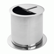 Schneider - Récipient de nettoyage pour couteaux, modèle sur pied, acier inoxydable, avec couvercle à fente - inox 270000
