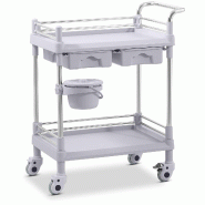 Steinberg Systems - Steinberg Systems SBS-LF-116 Chariot médical 2 tablettes de 53 x 38 x14 cm - 2 tiroirs 40 kg Chariot médical avec tiroir Chariot