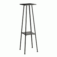 Table de présentation haute noir 30x30x120 cm