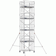 Échafaudage roulant aluminium DOCKER 150 version garde-corps EXMDS - Hauteur de travail : 8,90 m - DUARIB - 7220072-COPIE Échafaudage roulant aluminium DOCKER 150 version garde-corps EXMDS - Hauteur de travail : 8,90 m - DUARIB - 7220072-COPIE