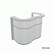Banque d'accueil compacte WAVE - MDD - Gris mat_1