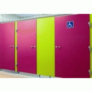 Cabine sanitaire PMR 800 x 1300 mm - Douche et toilette conformes aux normes handicapés Cabine sanitaire PMR 800 x 1300 mm - Douche et toilette conformes aux normes handicapés