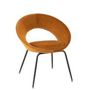 CHAISE TROE RONDE AVEC TROU  / OCRE