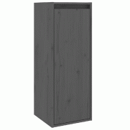 Helloshop26 - Armoire murale multifonctionnelle moderne 30 x 30 x 80 cm en bois de pin massif gris 02_0048098 - gris Bois massif 3000241318831