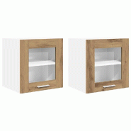 Helloshop26 - Armoire suspendue moderne rangement efficace 40 x 31 x 40 cm en bois d'ingénierie chêne artisanal 02_0053256 - Bois massif 3000237854718