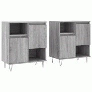 Helloshop26 - Buffet bahut commode armoire meuble de rangement organisateur cuisine salle de séjour salons lot de 2 sonoma bois 02_0036981 - 30002131 Helloshop26 - Buffet bahut commode armoire meuble de rangement organisateur cuisine salle de séjour salons lot de 2 sonoma bois 02_0036981 - 30002131