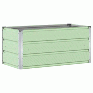 Helloshop26 - Jardinière moderne 100 x 50 x 45 cm style industriel pour jardin terrasse en acier galvanisé vert pastel 02_0059275 - vert acier 30002