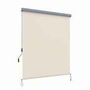 Helloshop26 - Store vertical pour balcon terrasse extérieur auvent pare-soleil pare-vue étanche gamme classique beige 1,6 x 2,5 m 12_0001833 - vert