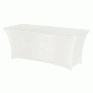Housse de table rectangulaire, HENDI, 810927, Blanc, 1500x760x(H)730mm - blanc 814390