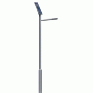 Lampadaire urbain solaire - LED 10W - 1166 lm - Aluminium et acier galvanisé thermolaqué - Hauteur 3.3 m_1