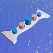 Les cinq plots - structure gonflable pour aquapark Les cinq plots - structure gonflable pour aquapark