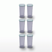 Lot de 6 boîtes hermétiques 11 cm avec 6 ustensiles de cuisine Fackelmann Storage - vert plastique 3176239925760 Lot de 6 boîtes hermétiques 11 cm avec 6 ustensiles de cuisine Fackelmann Storage - vert plastique 3176239925760