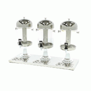 Maxima Dispensateur de boissons - 3 x 8 L - tube de refroidissement central - fonctionne sans électricité – 86 × 36 × 56 cm - AKS-09300543