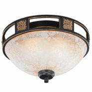 Plafonnier 2xE27, max. 42W, Verre albâtre, Rouille - Trio - Quinta - beige 4017807211795