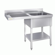 Plonge lave-vaisselle inox 1 bac 1400x600 mm avec égouttoir à gauche PREMIUM - GOLDINOX - inox 3701770816538 Plonge lave-vaisselle inox 1 bac 1400x600 mm avec égouttoir à gauche PREMIUM - GOLDINOX - inox 3701770816538