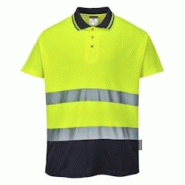 Portwest - Polo en coton bicolore HV Jaune / Bleu Marine Taille L - L textile 5036108251131 Portwest - Polo en coton bicolore HV Jaune / Bleu Marine Taille L - L textile 5036108251131