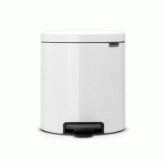 Poubelle à pédale icon 12 l blanc Code C -  1200 cl Rond Métal Brabantia 33.8x25.1 cm - blanc acier 55111969