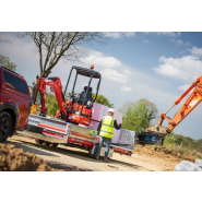 Remorque plateau  polyvalente et hautement  configurable - Disponible en version simple ou double essieu - trois roues - CONNECT - 476-5021-35-3-12