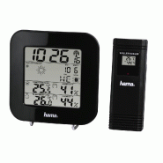 Station météo Hama EWS-200 sans fil avec capteur extérieur noir - 4047443410795