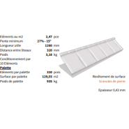 Tuile GERARD® Eleganta - DSQxxx-PA - Pente minimum 27% - 15° - Granules de pierre Tuile GERARD® Eleganta - DSQxxx-PA - Pente minimum 27% - 15° - Granules de pierre