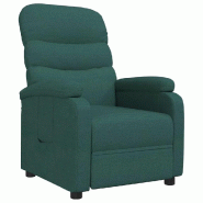 VidaXL Fauteuil inclinable Vert foncé Tissu Modèle Merlonora - 342706