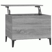 VidaXL Table basse Sonoma gris 60x44,5x45 cm Bois d'ingénierie Modèle Ombre Celeste Prime Plus - 819578