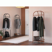 Vestiaire porte manteaux Montparnasse en acier thermolaqué avec tablette pour sacs Vestiaire porte manteaux Montparnasse en acier thermolaqué avec tablette pour sacs