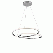 BeLight Malena Suspension en métal et aluminium chromé poli avec LED intégrée et câbles électriques réglables 115 d.50 BL247-SCR - argenté 805